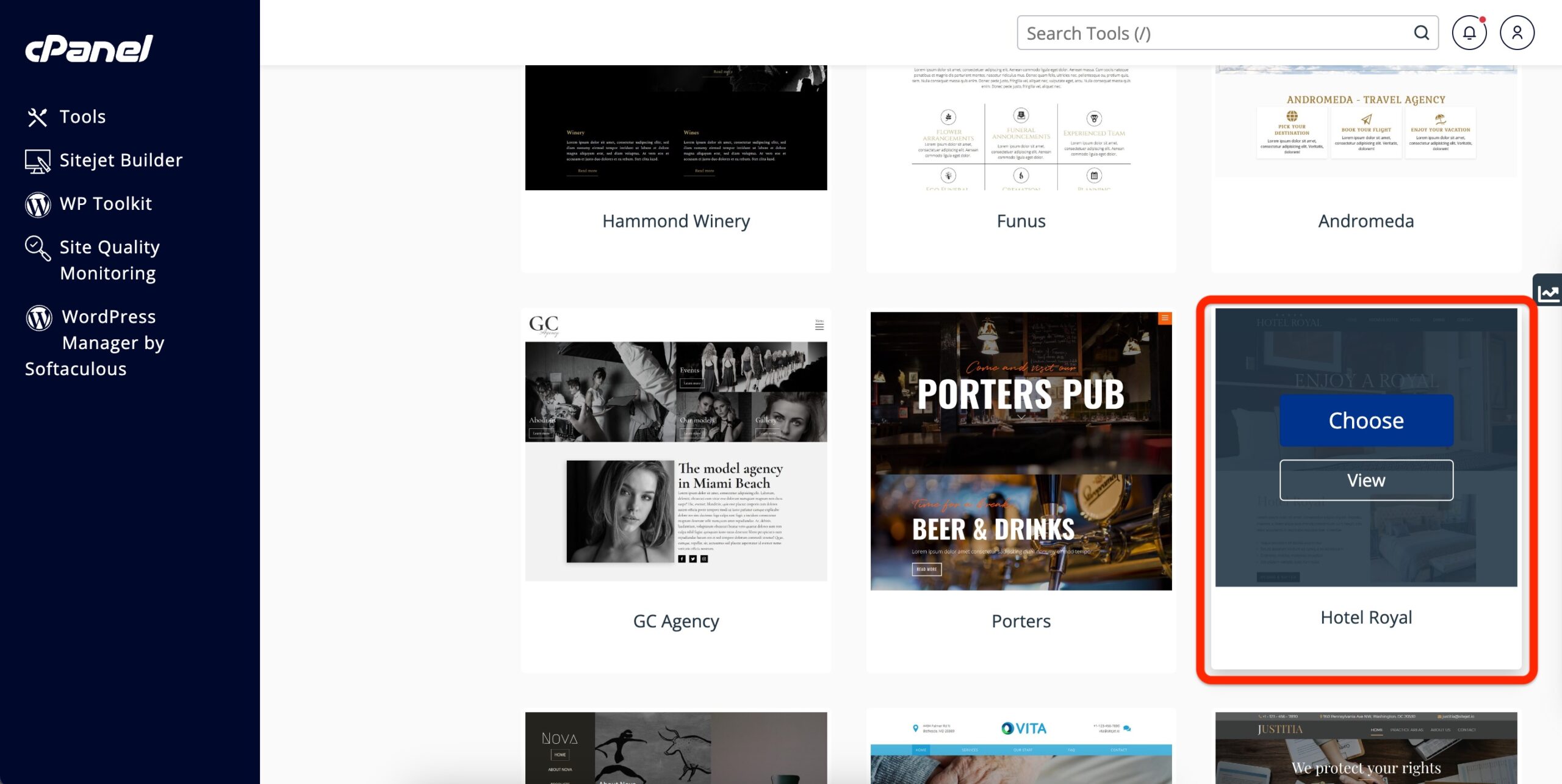 SiteJet-3 SiteJet Choose Template